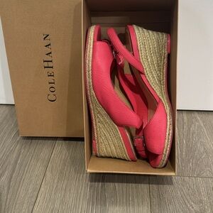 Cole Haan, size 8.5, pink Kierin wedge sandal